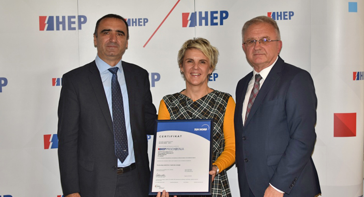 HEP-Proizvodnja introduces ISO 50001:2011 Energy Management System