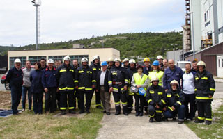 Vježba gašenja požara, evakuacije i spašavanja u TE Plominu 